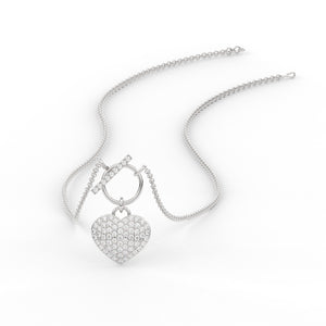 Heart Shaped Cluster Diamond Pendant