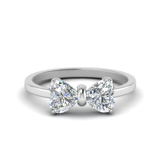 3 Carat Heart Diamond Two Stone Ring