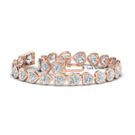Load image into Gallery viewer, heart-shaped-diamond-bezel-tennis-bracelet-10-40-carat-in-rose-gold-fdbrc10581htangle2-10-40-ct-nl-rg
