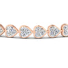 Load image into Gallery viewer, heart-shaped-diamond-bezel-tennis-bracelet-10-40-carat-in-rose-gold-fdbrc10581htangle2-10-40-ct-nl-rg