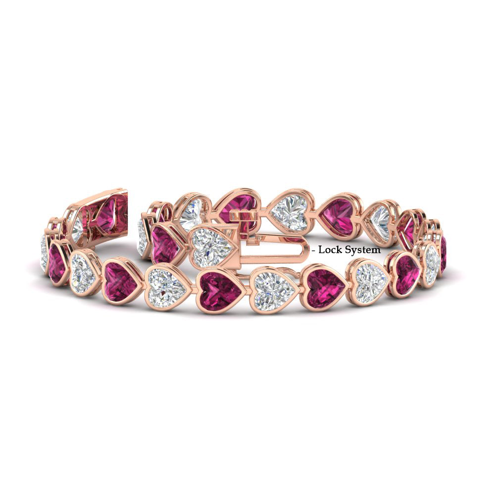 heart-shaped-diamond-bezel-tennis-bracelet-10-40-carat-with-pink-sapphire-in-rose-gold-fdbrc10581htgsadrpiangle2-10-40-ct-nl-rg