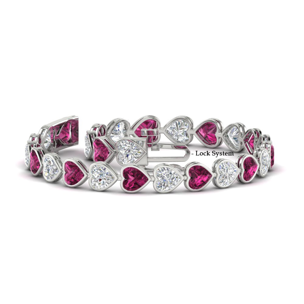 heart-shaped-diamond-bezel-tennis-bracelet-10-40-carat-with-pink-sapphire-in-white-gold-fdbrc10581htgsadrpiangle2-10-40-ct-nl-wg