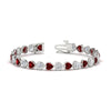 Load image into Gallery viewer, heart-shaped-diamond-bezel-tennis-bracelet-10-40-carat-with-ruby-in-white-gold-fdbrc10581htgrudrangle2-10-40-ct-nl-wg