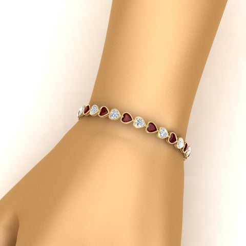 heart-shaped-diamond-bezel-tennis-bracelet-10-40-carat-with-ruby-in-yellow-gold-fdbrc10581htgrudrangle2-10-40-ct-nl-yg