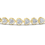 Load image into Gallery viewer, heart-shaped-diamond-bezel-tennis-bracelet-7-75-carat-in-yellow-gold-fdbrc10581htangle2-7-75-ct-nl-yg
