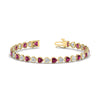 Load image into Gallery viewer, heart-shaped-diamond-bezel-tennis-bracelet-7-75-carat-with-pink-sapphire-in-yellow-gold-fdbrc10581htgsadrpiangle2-7-75-ct-nl-yg