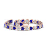 Load image into Gallery viewer, heart-shaped-diamond-bezel-tennis-bracelet-7-75-carat-with-sapphire-in-rose-gold-fdbrc10581htgsablangle2-7-75-ct-nl-rg