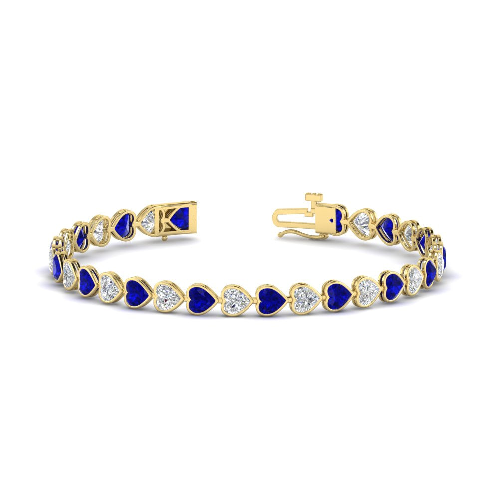 heart-shaped-diamond-bezel-tennis-bracelet-7-75-carat-with-sapphire-in-yellow-gold-fdbrc10581htgsablangle2-7-75-ct-nl-yg