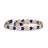 Load image into Gallery viewer, heart-shaped-diamond-bezel-tennis-bracelet-7-75-carat-with-sapphire-in-yellow-gold-fdbrc10581htgsablangle2-7-75-ct-nl-yg