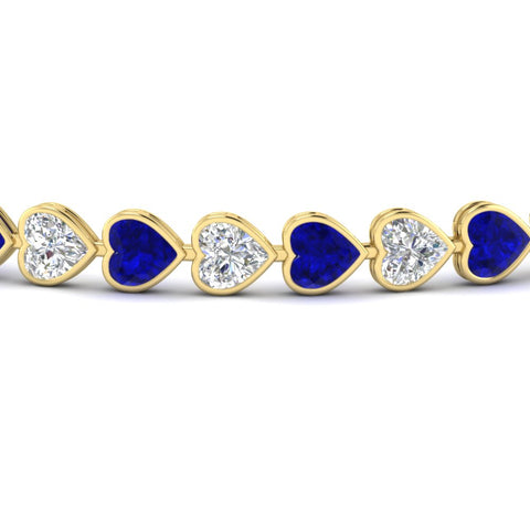 heart-shaped-diamond-bezel-tennis-bracelet-7-75-carat-with-sapphire-in-yellow-gold-fdbrc10581htgsablangle2-7-75-ct-nl-yg