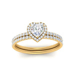 Load image into Gallery viewer, heart-shaped-diamond-halo-wedding-ring-set-in-yellow-gold-FD8523HT-NL-YG
