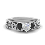 Load image into Gallery viewer, heart-shaped-diamond-twisted-floral-prong-black-diamond-wedding-set-white-gold-FD10257HTGBLACK-NL-WG_d214f0de-3aa7-4116-b224-e377a09ed58d?v=1756360128
