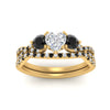 Load image into Gallery viewer, heart-shaped-diamond-twisted-floral-prong-black-diamond-wedding-set-yellow-gold-FD10257HTGBLACK-ANGLE5-NL-YG?v=1756359990