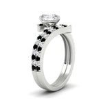 Load image into Gallery viewer, heart-shaped-diamond-wedding-ring-set-with-black-diamond-in-FDENS3007HTGBLACK-NL-WG
