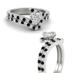 Load image into Gallery viewer, heart-shaped-diamond-wedding-ring-set-with-black-diamond-in-FDENS3007HTGBLACK-NL-WG
