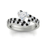 Load image into Gallery viewer, heart-shaped-diamond-wedding-ring-set-with-black-diamond-in-FDENS3007HTGBLACK-NL-WG

