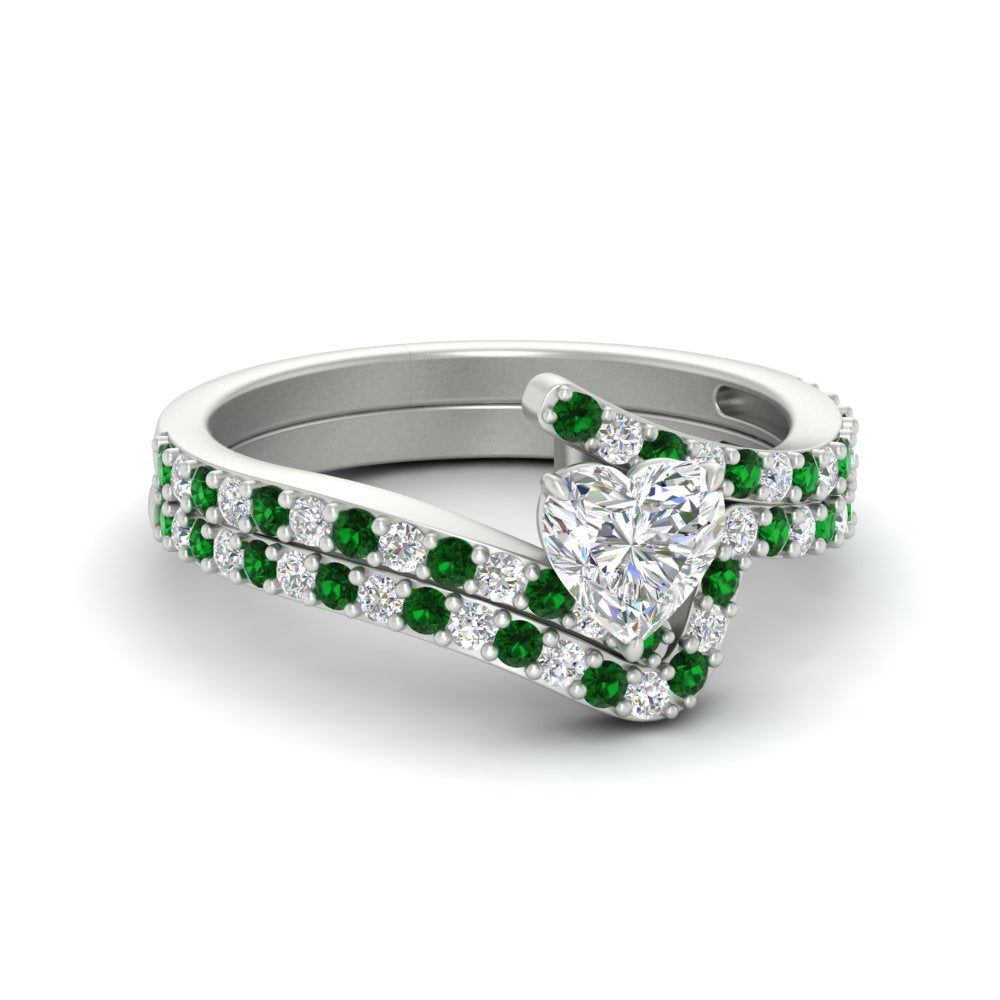 heart-shaped-diamond-wedding-ring-set-with-emerald-in-FDENS3007HTGEMGR-NL-WG