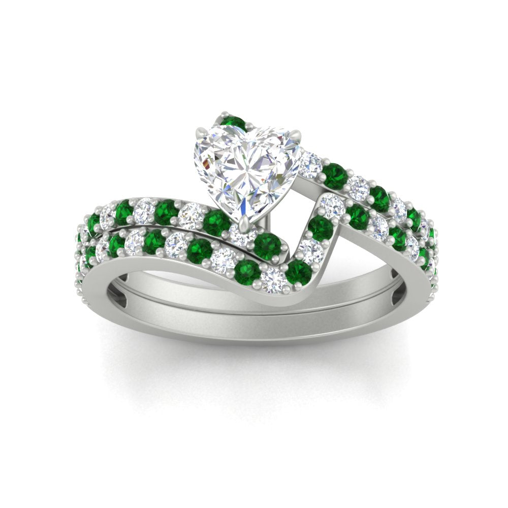 heart-shaped-diamond-wedding-ring-set-with-emerald-in-FDENS3007HTGEMGR-NL-WG