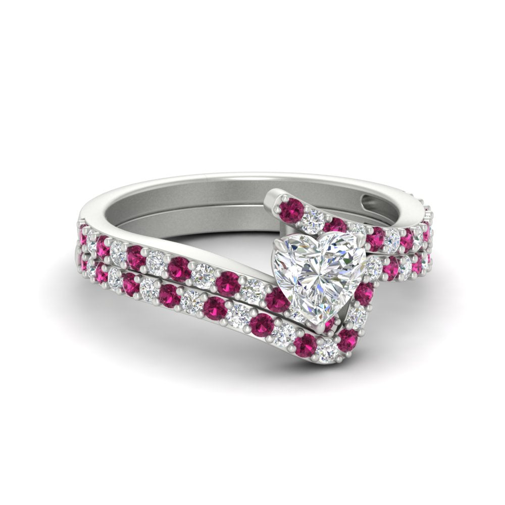 heart-shaped-diamond-wedding-ring-set-with-pink-sapphire-in-FDENS3007HTGSADRPI-NL-WG