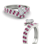 Load image into Gallery viewer, heart-shaped-diamond-wedding-ring-set-with-pink-sapphire-in-FDENS3007HTGSADRPI-NL-WG
