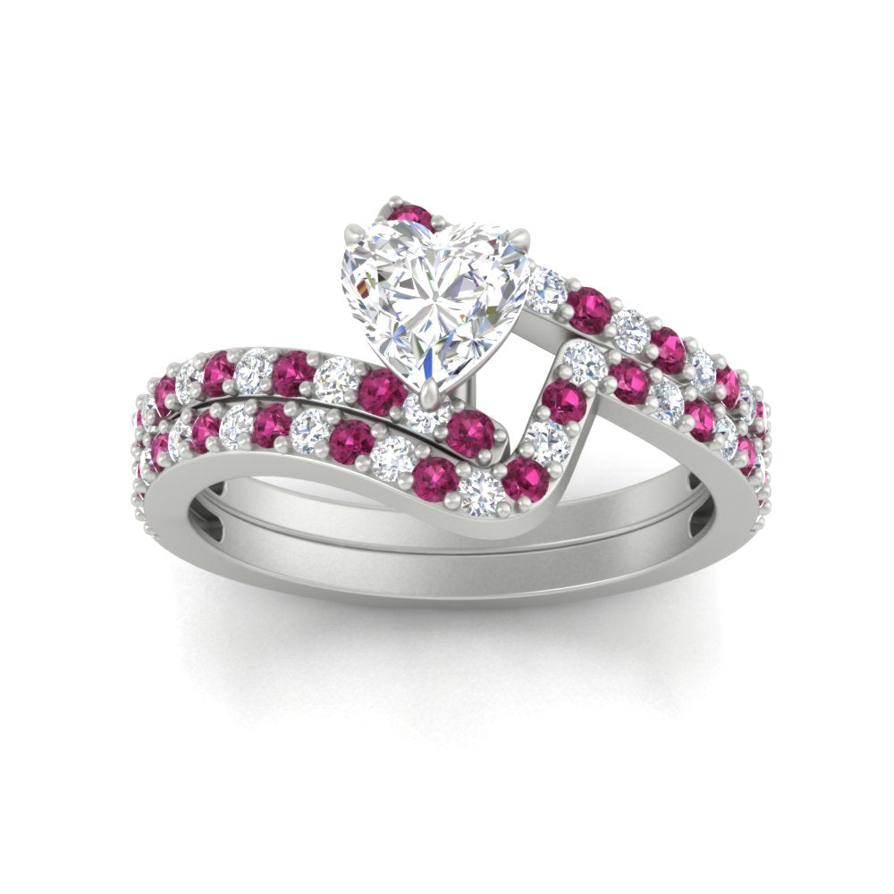 heart-shaped-diamond-wedding-ring-set-with-pink-sapphire-in-FDENS3007HTGSADRPI-NL-WG