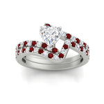 Load image into Gallery viewer, heart-shaped-diamond-wedding-ring-set-with-ruby-in-FDENS3007HTGRUDR-NL-WG
