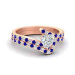 Load image into Gallery viewer, heart-shaped-diamond-wedding-ring-set-with-sapphire-in-FDENS3007HTGSABL-NL-RG
