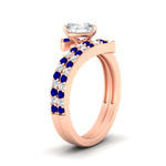 Load image into Gallery viewer, heart-shaped-diamond-wedding-ring-set-with-sapphire-in-FDENS3007HTGSABL-NL-RG
