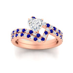 Load image into Gallery viewer, heart-shaped-diamond-wedding-ring-set-with-sapphire-in-FDENS3007HTGSABL-NL-RG
