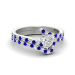 Load image into Gallery viewer, heart-shaped-diamond-wedding-ring-set-with-sapphire-in-FDENS3007HTGSABL-NL-WG
