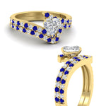 Load image into Gallery viewer, heart-shaped-diamond-wedding-ring-set-with-sapphire-in-FDENS3007HTGSABL-NL-YG
