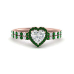 Load image into Gallery viewer, heart-shaped-emerald-halo-wedding-ring-set-in-rose-gold-FD8523HTGEMGR-NL-RG
