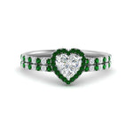 Load image into Gallery viewer, heart-shaped-emerald-halo-wedding-ring-set-in-white-gold-FD8523HTGEMGR-NL-WG
