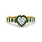 Load image into Gallery viewer, heart-shaped-emerald-halo-wedding-ring-set-in-yellow-gold-FD8523HTGEMGR-NL-YG
