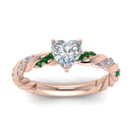 Load image into Gallery viewer, heart-shaped-emerald-twisted-vine-engagement-ring-in-rose-gold-FD9127HTRGEMGRANGLE5-NL-RG
