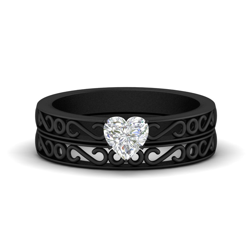 heart-shaped-filigree-single-stone-diamond-wedding-ring-set-in-black-gold-FDENS3289HT-NL-BG.jpg?v=1763371061