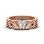 Load image into Gallery viewer, heart-shaped-filigree-single-stone-diamond-wedding-ring-set-in-rose-gold-FDENS3289HT-NL-RG.jpg?v=1763371061