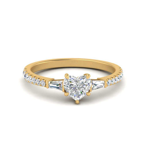 Delicate Antique Pave Heart Shaped Diamond Ring
