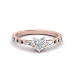 Load image into Gallery viewer, Delicate Antique Pave Heart Engagement Ring
