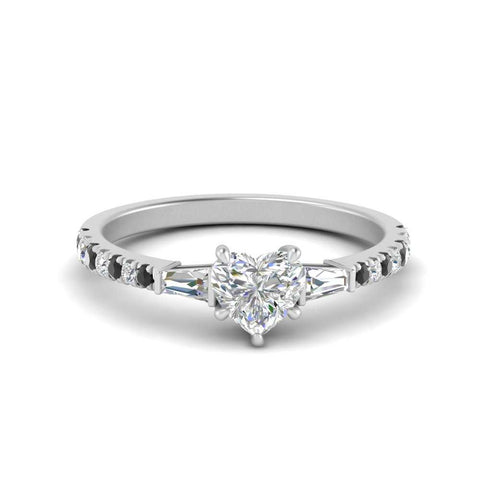 Delicate Antique Pave Heart Shaped Diamond Ring