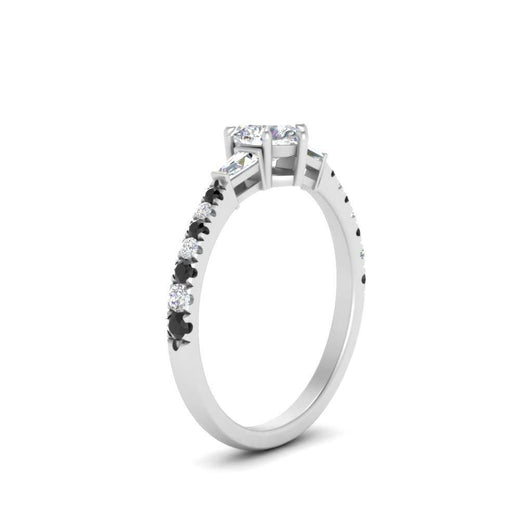 Delicate Antique Pave Heart Engagement Ring