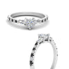 Load image into Gallery viewer, Delicate Antique Pave Heart Engagement Ring