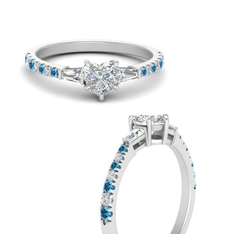 Delicate Antique Pave Heart Shaped Diamond Ring