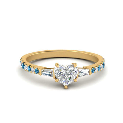 Delicate Antique Pave Heart Engagement Ring