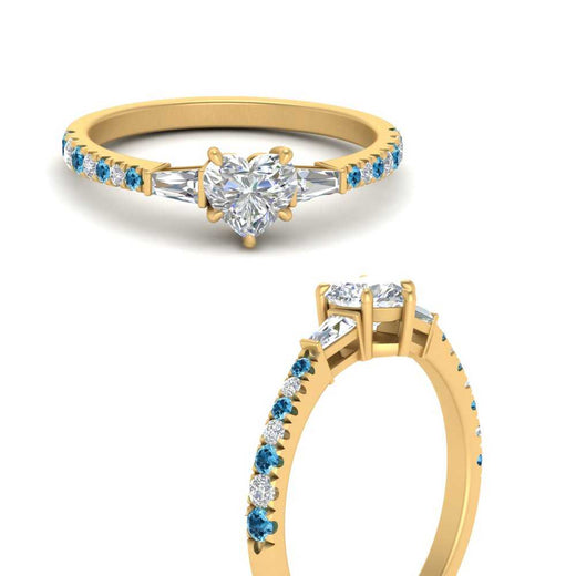 Delicate Antique Pave Heart Engagement Ring