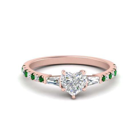 Delicate Antique Pave Heart Shaped Diamond Ring