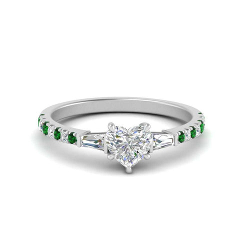 Delicate Antique Pave Heart Shaped Diamond Ring