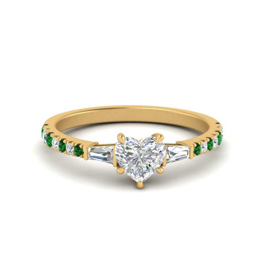Delicate Antique Pave Heart Engagement Ring