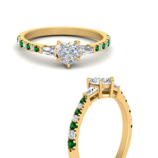 Delicate Antique Pave Heart Engagement Ring