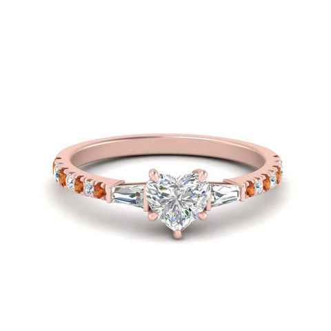 Delicate Antique Pave Heart Shaped Diamond Ring
